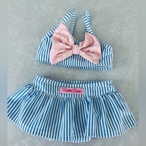 Ruffle butts seersucker bow bikini 2‎ piece B2